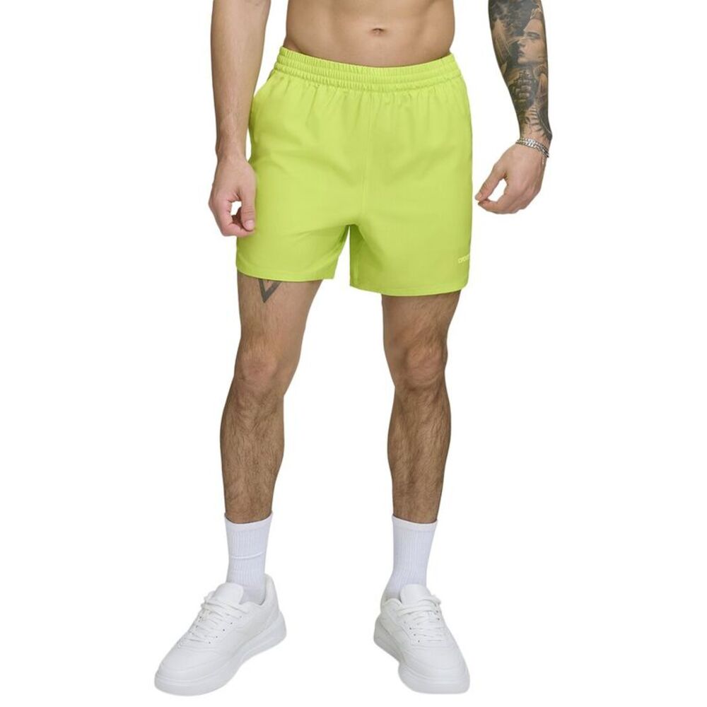 Dkny Mens  Modern Euro Swim Trunk, Yellow
